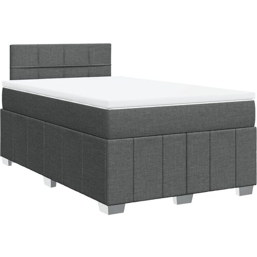 Maison Chic Box spring postelja - Vzmetna postelja z vzmetnico temno siva 120x190 cm blago SL11811, (21907877) Cene