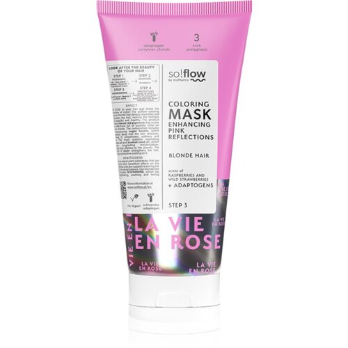 SoFlow Coloring Mask Blonde Hair Intense Bonding maska nijansa Pink 200 ml Slike