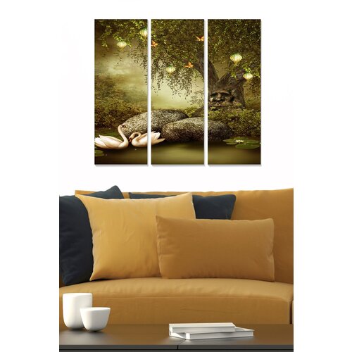 Wallity MDF1278551 Multicolor Decorative MDF Painting (3 Pieces) Cene
