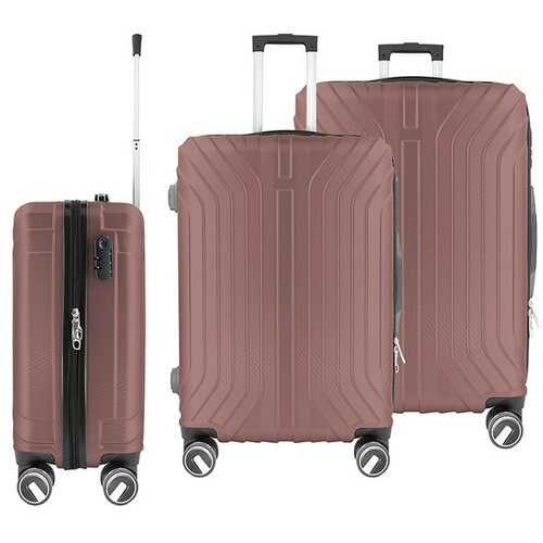 Hoffmanns 3-dijelni ABS set kofera Vertical Line Platinum Cijene