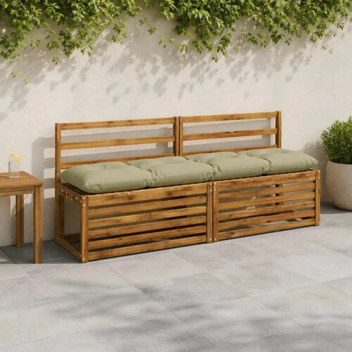  Jastučići za klupe VIANEN 2 kom. 100% poliester Svijetlo zelena - Svijetlo zelena 160 x 40 x 12 cm Cene