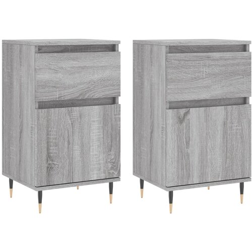 Maison Chic Komoda - Predalnik 2 kosa siva sonoma 40x35x70 cm inženirski les, (21722694) Slike