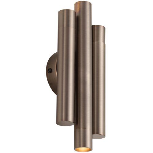 QAZQA Moderne wandlamp donker brons 3-lichts - Pipes Slike