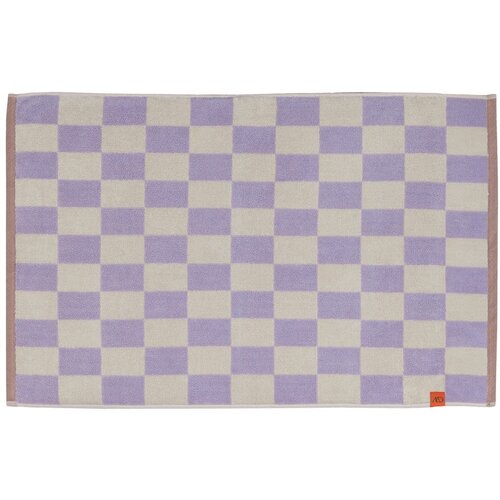 Mette Ditmer Denmark Svetlo rumena/vijolična kopalniška preproga iz organskega bombaža 50x80 cm Retro – Cene