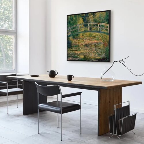  Slika - Claude Monet &amp;ndash; Bridge over a Pond of Water Lilies 80x80 U crnom drvenom okviru Slike