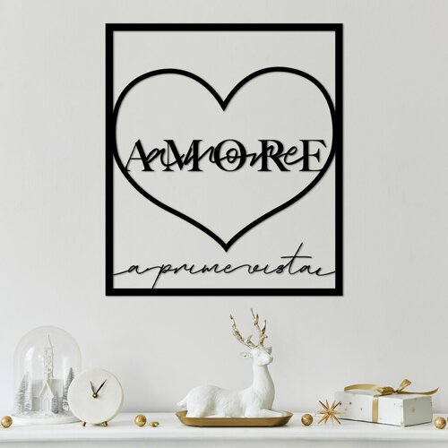 Wallity zidna dekoracija amore prima vista 2, 49 x 56 cm, crna Cene