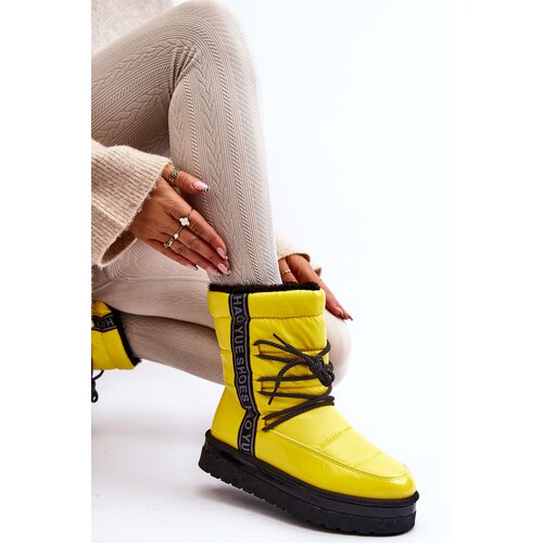 Boto Women's Snow Boots with Yellow Laces Lilara Cijene