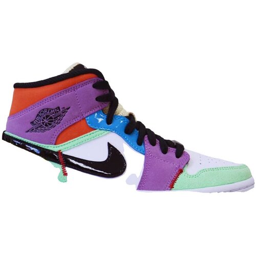 Nike Visoke superge Baskets 1 mid se multi-color lightbulb cuir Siva Slike
