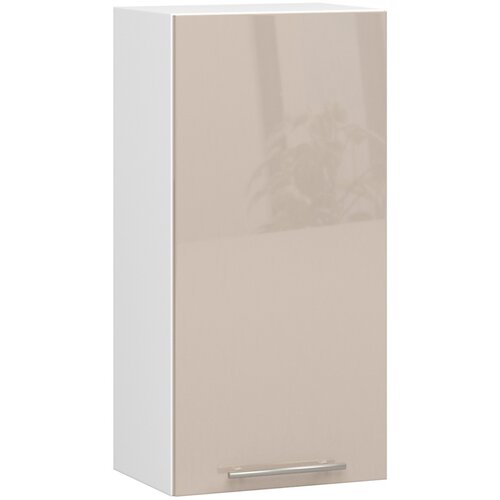 AKORD VISIČNI KUHINJSKI OMARICA OLIVIA Š 40cm BELO-KAPUCCINO SJAJ H720, (21713568) Cene