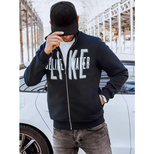 DStreet Bluza męska rozpinana z nadrukiem granatowa Slike