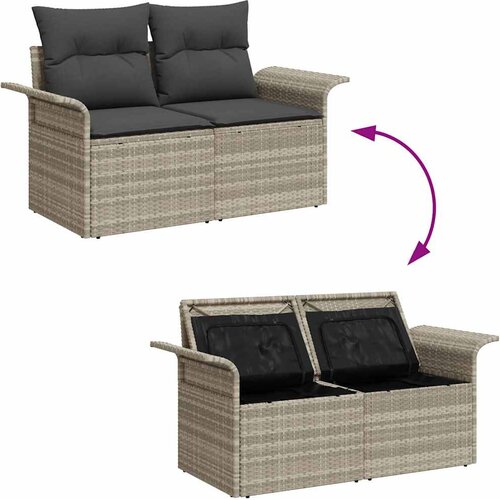  Sjedeća garnitura za vrt 6 kom. Poli ratan Slike