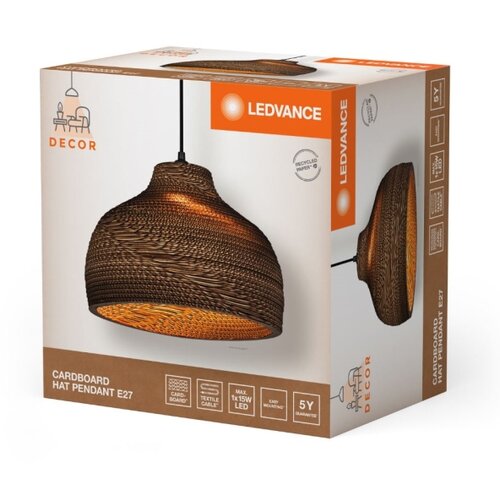 Ledvance luster na sajli decor cardboard 1xE27/15W/230V prečnik 36 cm Slike
