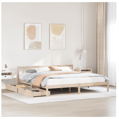 VidaXL Okvir kreveta bez madraca 180 x 200 cm od masivne borovine Slike