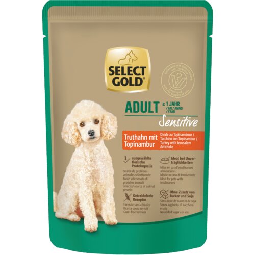 Select Gold Sensitive Adult puretina s artičokom 100 g Slike