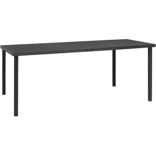  Vrtni blagovaonski stol antracit 190 x 90 x 74 cm čelični Cene