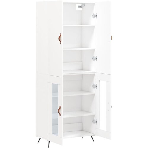  Visoka komoda bijela 69,5x34x180 cm konstruirano drvo Slike