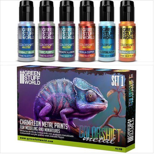 Green Stuff World colorshift chameleon metal paints - set 1 Cene