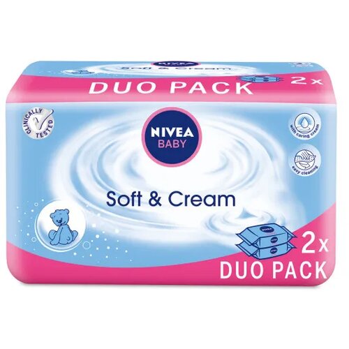 NIVEA ZA BEBE I DECU Nivea baby vlažne maramice soft&cream 2x63kom Cijene
