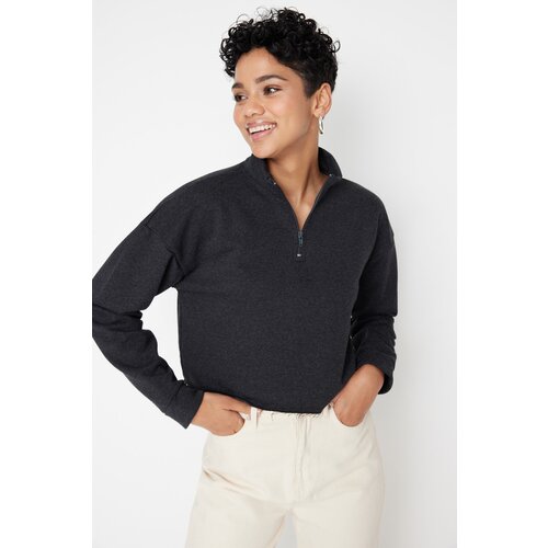 Trendyol Sweatshirt - Black - Regular fit Slike