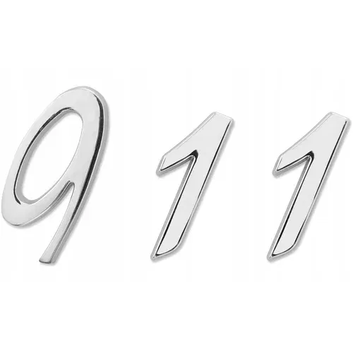 Porsche Samolepilni emblem 911 CARRERA značka 6,7x2,9 cm srebrna, (21215302)