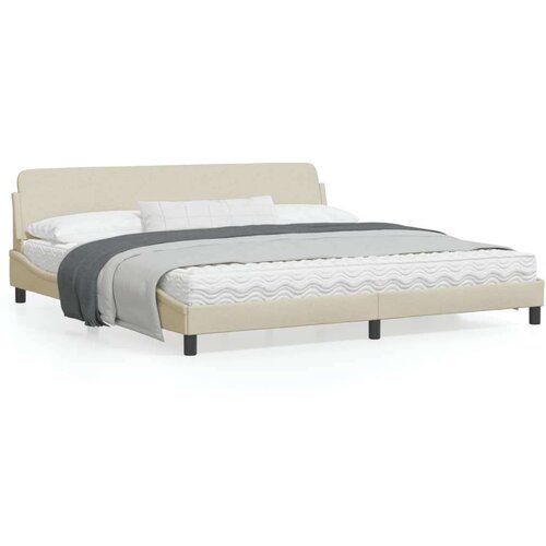  Posteljni okvir brez vzmetnice krem 200x200 cm blago Cene