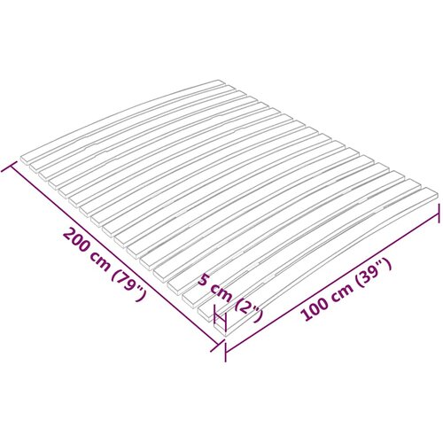  Zamjenske letvice za krevet sa 17 letvica 100x200 cm Slike