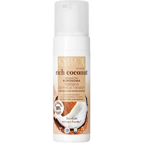 Eveline Cosmetics Rich Coconut nježna pjena za čišćenje s probioticima 150 ml