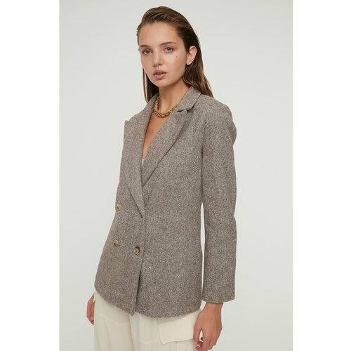 Trendyol Brown Buttoned Jacket Slike