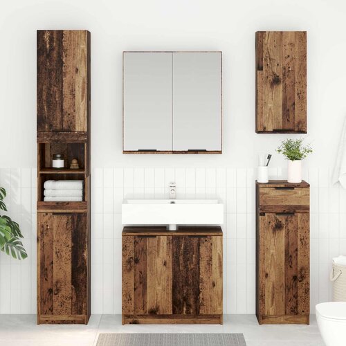  Kupaonski ormar s pohranom Staro drvo 64,5 x 33,5 x 59 cm Cene