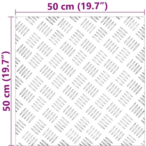 vidaXL Srebrna Metal 50 x 50 x 0.3 cm Cijene