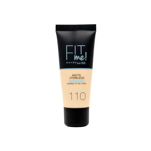 Maybelline Fit Me! Matte + Poreless tekoč puder za poenotenje kože z mat učinkom 30 ml odtenek 110 Porcelain Slike