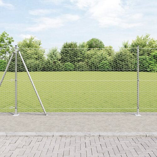 vidaXL heksagonalna ograja 1.2x50 m pocinkano jeklo Cene