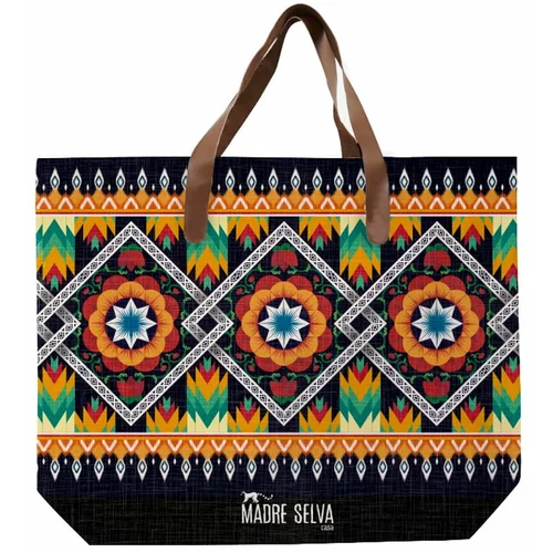 Madre Selva Platnena torba s ručkom od imitacije kože Camilo