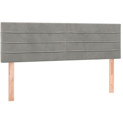 Maison Chic Posteljno vzglavje - Vzglavna omarica 2 kosa svetlo sivo 72x5x78/88 cm žamet, (22078054) Slike