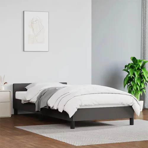 vidaXL Okvir za krevet s uzglavljem sivi 80 x 200 cm od umjetne kože