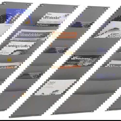 EICHNER Načrtovalna tabla, polipropilen, VxŠ 900 x 250 mm, s 6 predelki, siva Cene