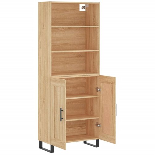  Visoka komoda hrasta sonome 69,5x34x180cm od konstruiranog drva Slike