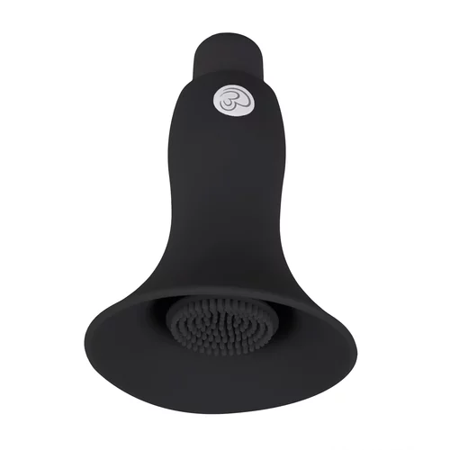 EasyToys - Fetish Collection masažni vibrator za prsi Nipple Bell – črn