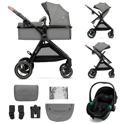 Kinderkraft dječja kolica 3u1 esme™ pro moonlight grey