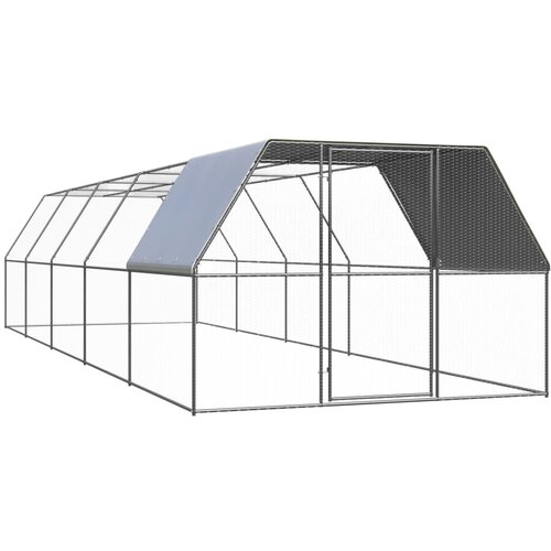 vidaXL Zunanji kokošnjak 3x10x2 m pocinkano jeklo Cene