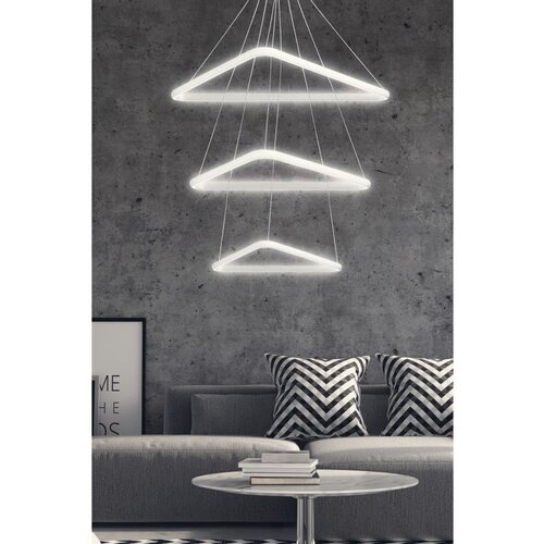 Opviq trinity triangle set - white body, white light white chandelier Cene