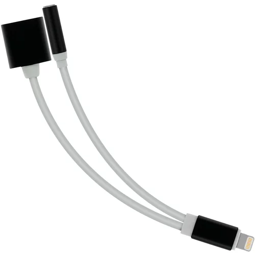 AVIZAR Apple Lightning Audio in adapter za polnjenje na 3,5 mm ženski prikljucek in ženski Lightning - bel, (20618123)