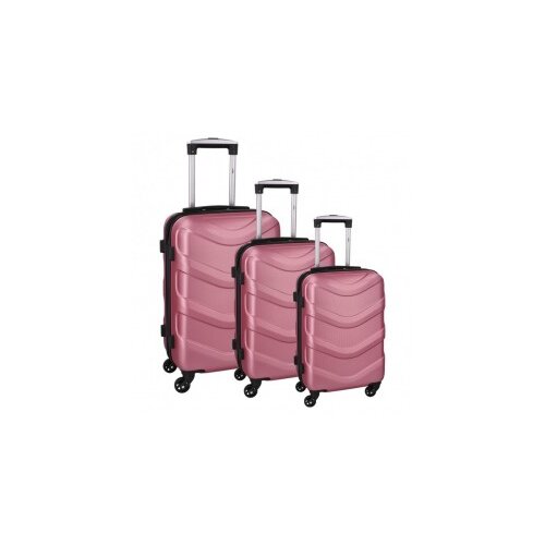  Rome, kofer, set 3 komada, ABS, be? Roze 110144 Cene