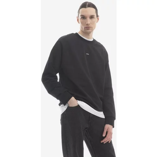 A.P.C. Bombažen pulover Sweat Steve moški, črna barva