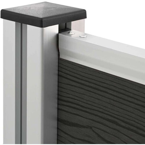  Ograda za kante za smeće Siva 161 x 85 x 115 cm Aluminij i WPC Slike