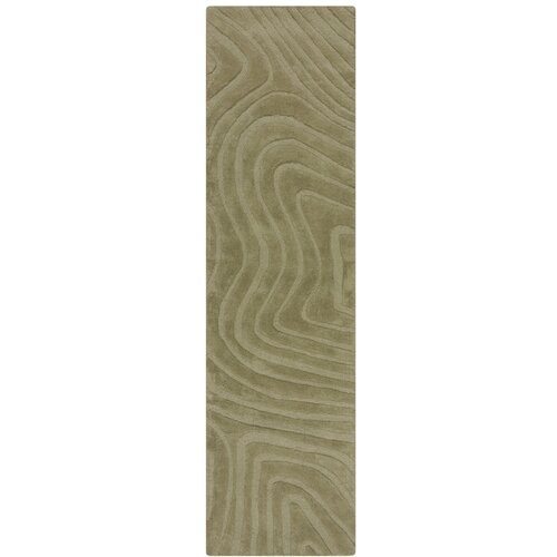 Flair Rugs Kaki zelena ručno rađena vunena staza 60x230 cm Mesmerise Sage – Cijene