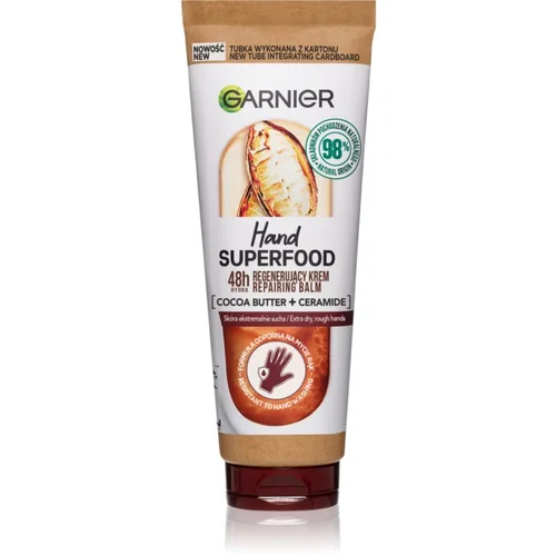 Garnier Hand Superfood regeneracijska krema za roke s kakavom 75 ml