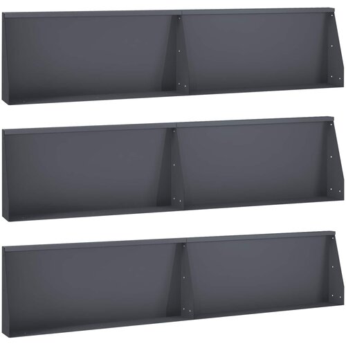  Zid za zadržavanje 6 kom. 100 x 12 x 50 cm Čelik Antracit Cijene