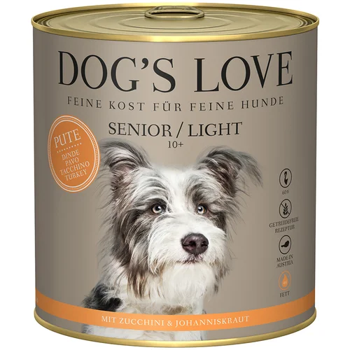 Dog's Love Senior/Light puretina - 12 x 800 g