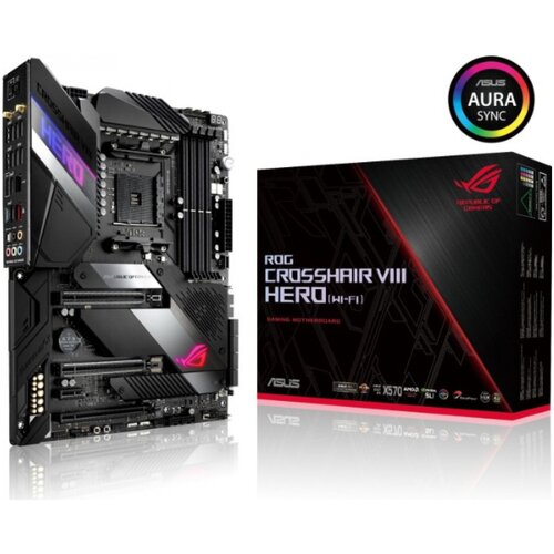 Asus ROG CROSSHAIR VIII HERO (Wi-fi) - AMD X570 Ryzen AM4, PCIe 4.0, M.2, Wi-Fi 6, BT 5.0, USB 3.2, ATX matična ploča Slike